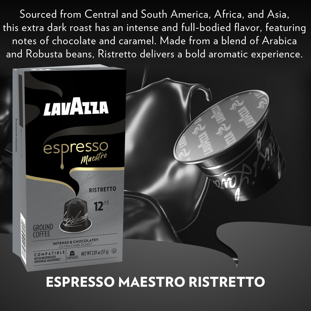 Lavazza cápsula insertada en máquina Nespresso Original, extracción fácil