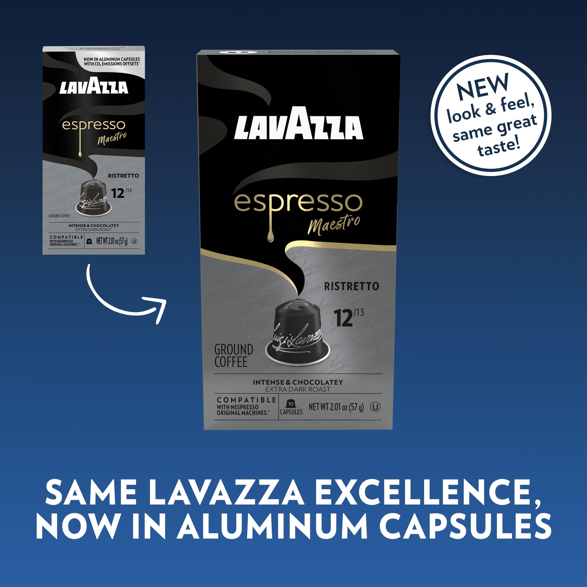 Lavazza cápsula de aluminio detalle, conserva aroma y frescura