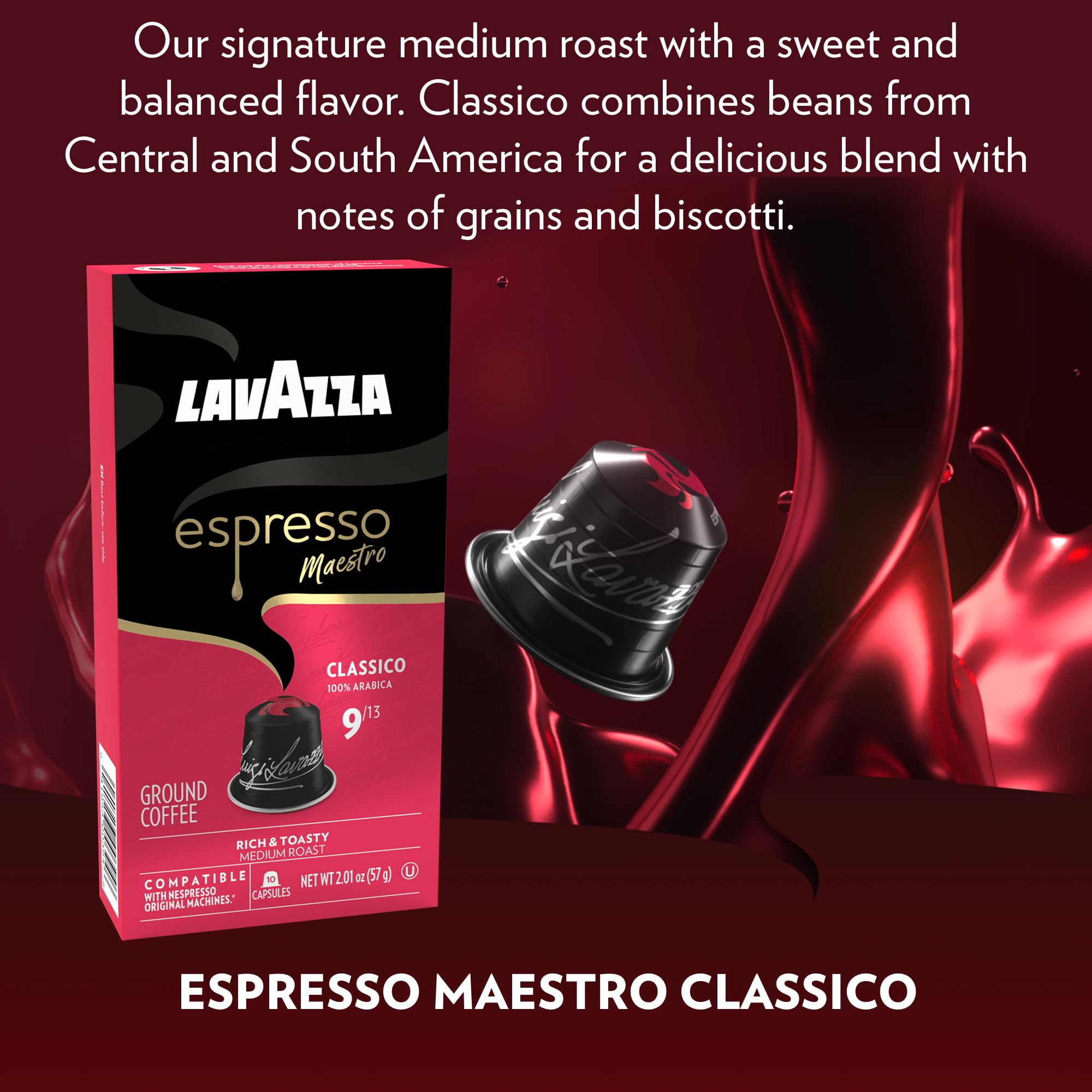 Lavazza cápsula en máquina Nespresso Original para extracción uniforme