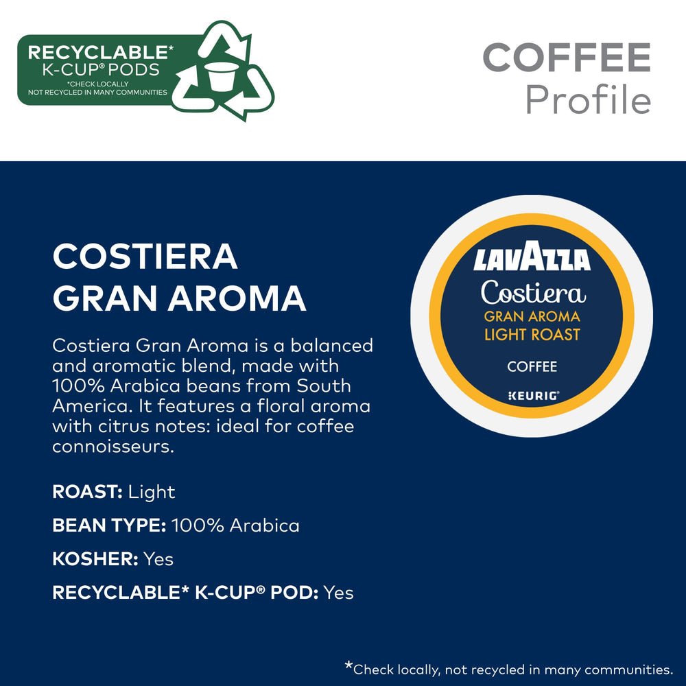 Lavazza Costiera paquete de 10 cápsulas para almacenamiento y uso rápido