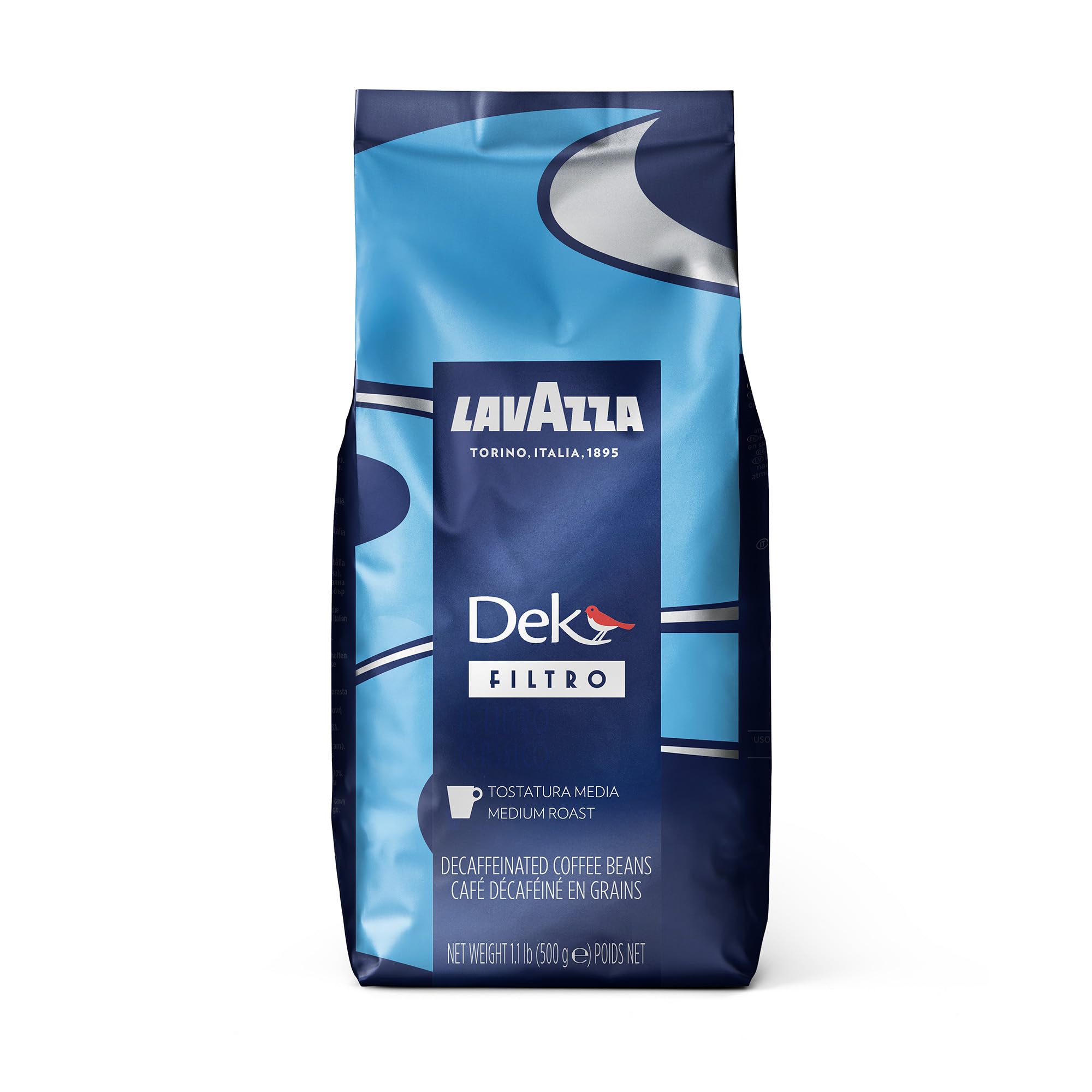 Lavazza Dek Filtro frente del empaque mostrando la marca y el formato, ideal para compra informada