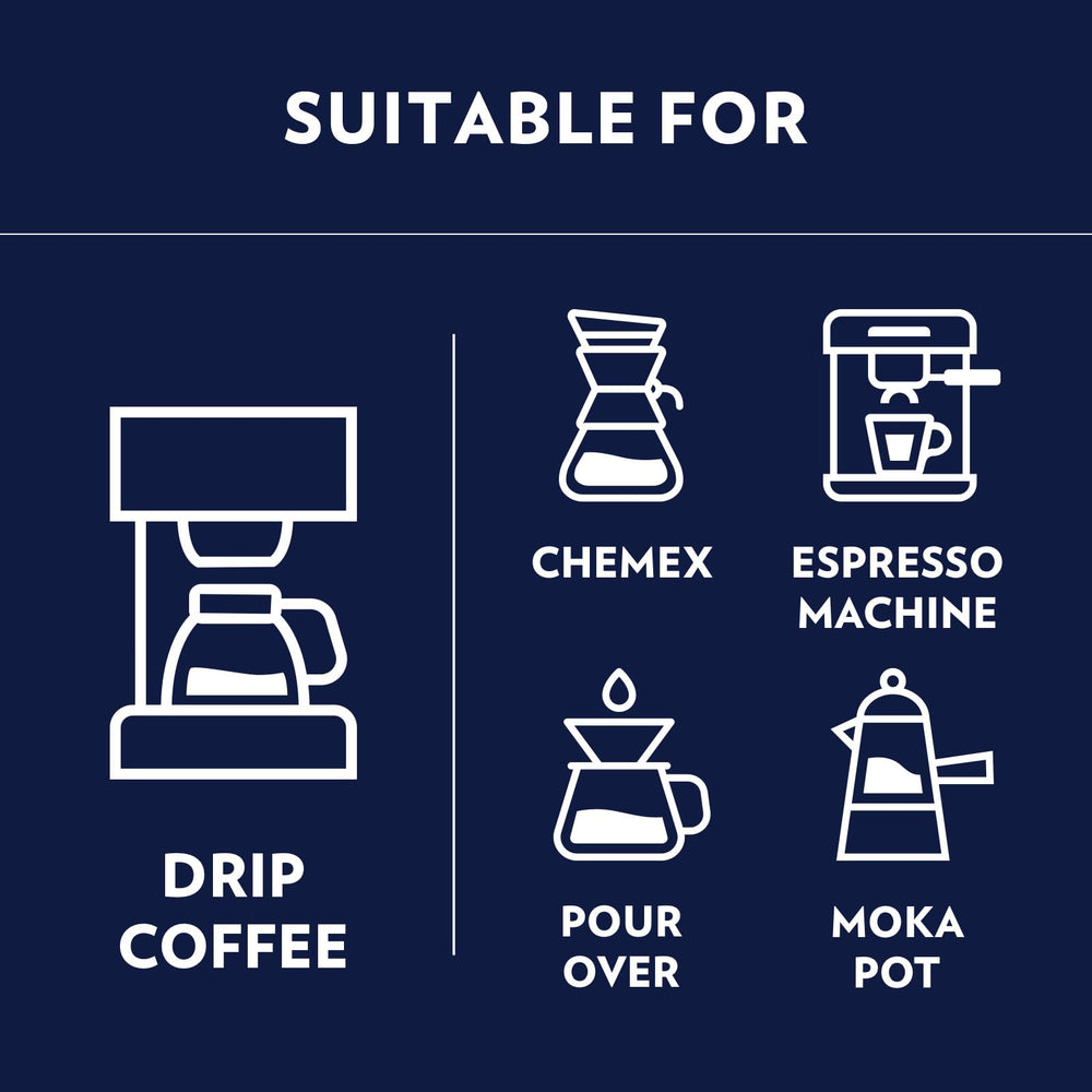 Lavazza Dek Filtro granos enteros en primer plano, resaltando frescura y calidad para moler