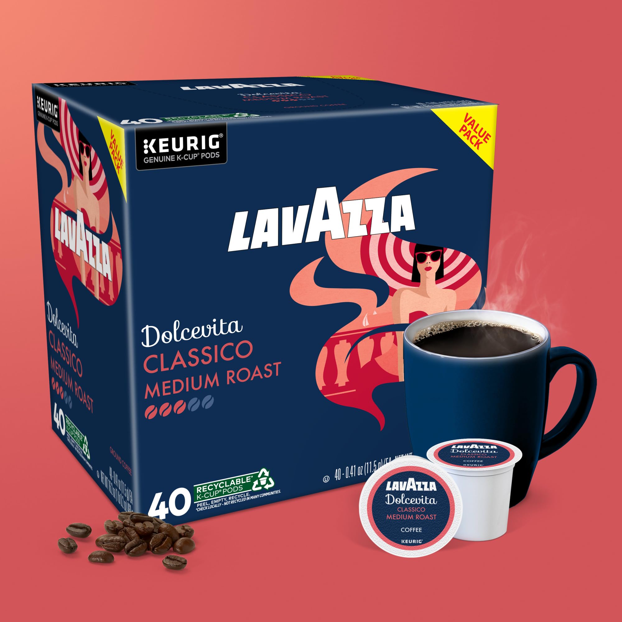 Lavazza Dolcevita mug on kitchen counter portraying everyday enjoyment