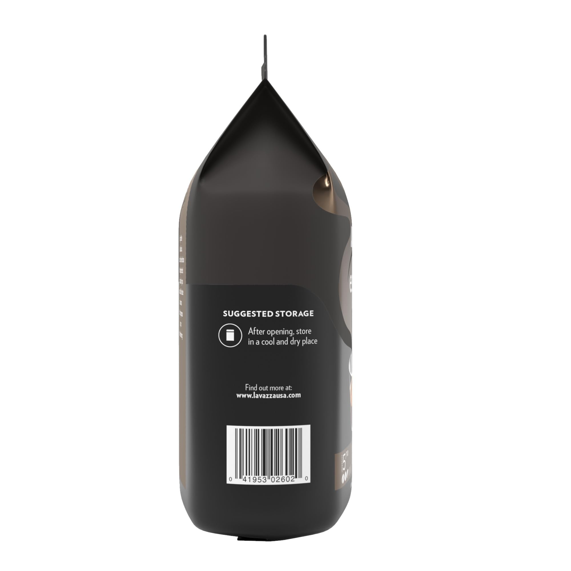 Lavazza etiqueta con datos de 100% Arabica e intensidad 5 sobre 10