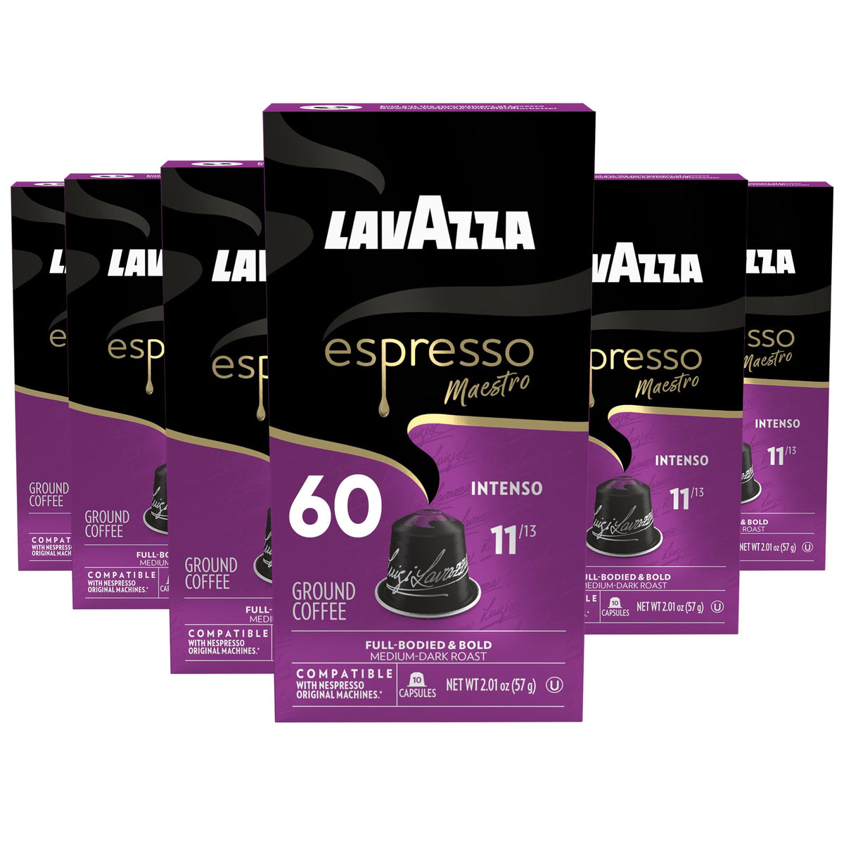 Lavazza cápsula frontal mostrando diseño y conservación del aroma