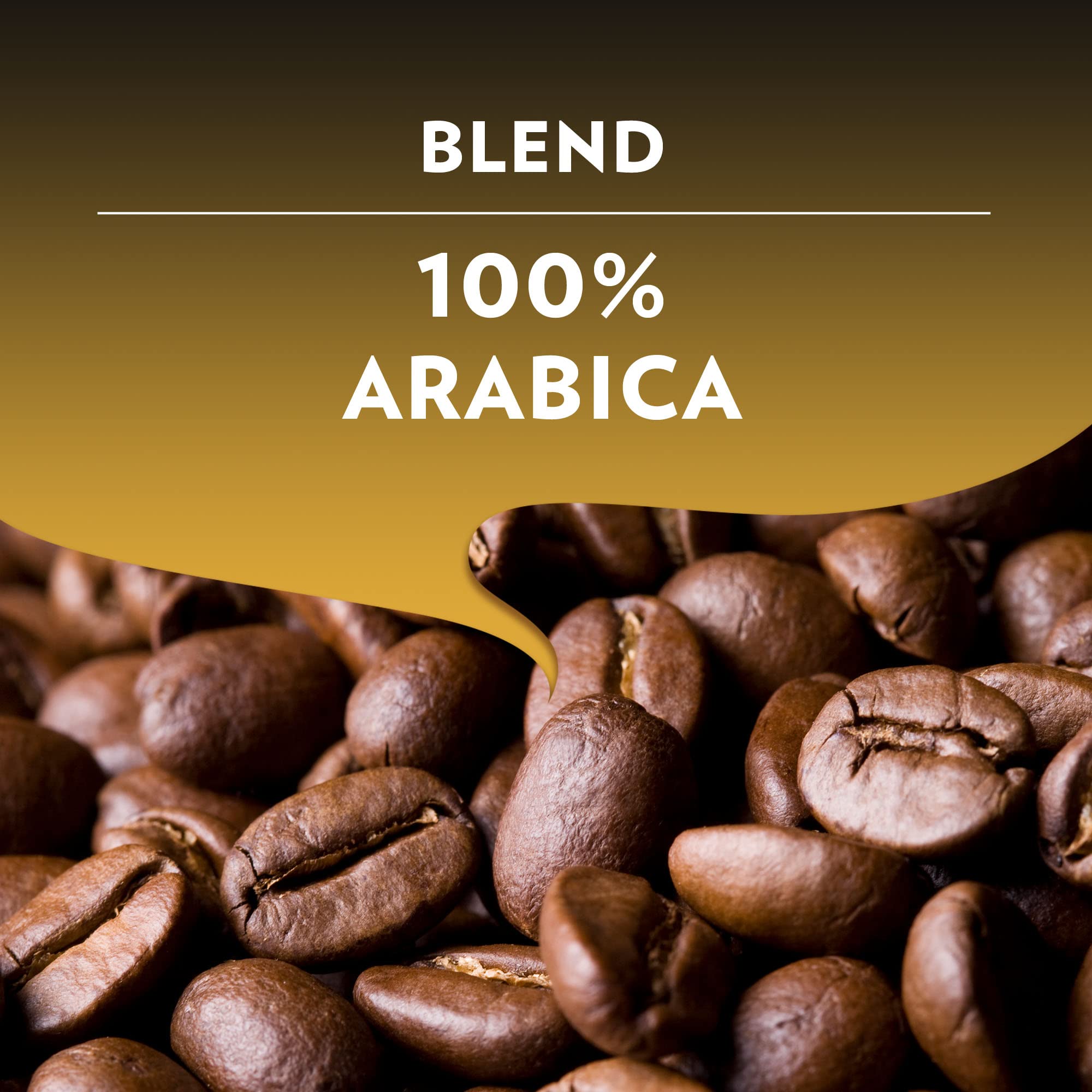 Lavazza etiqueta del blend indicando 100% Arábica y orígenes