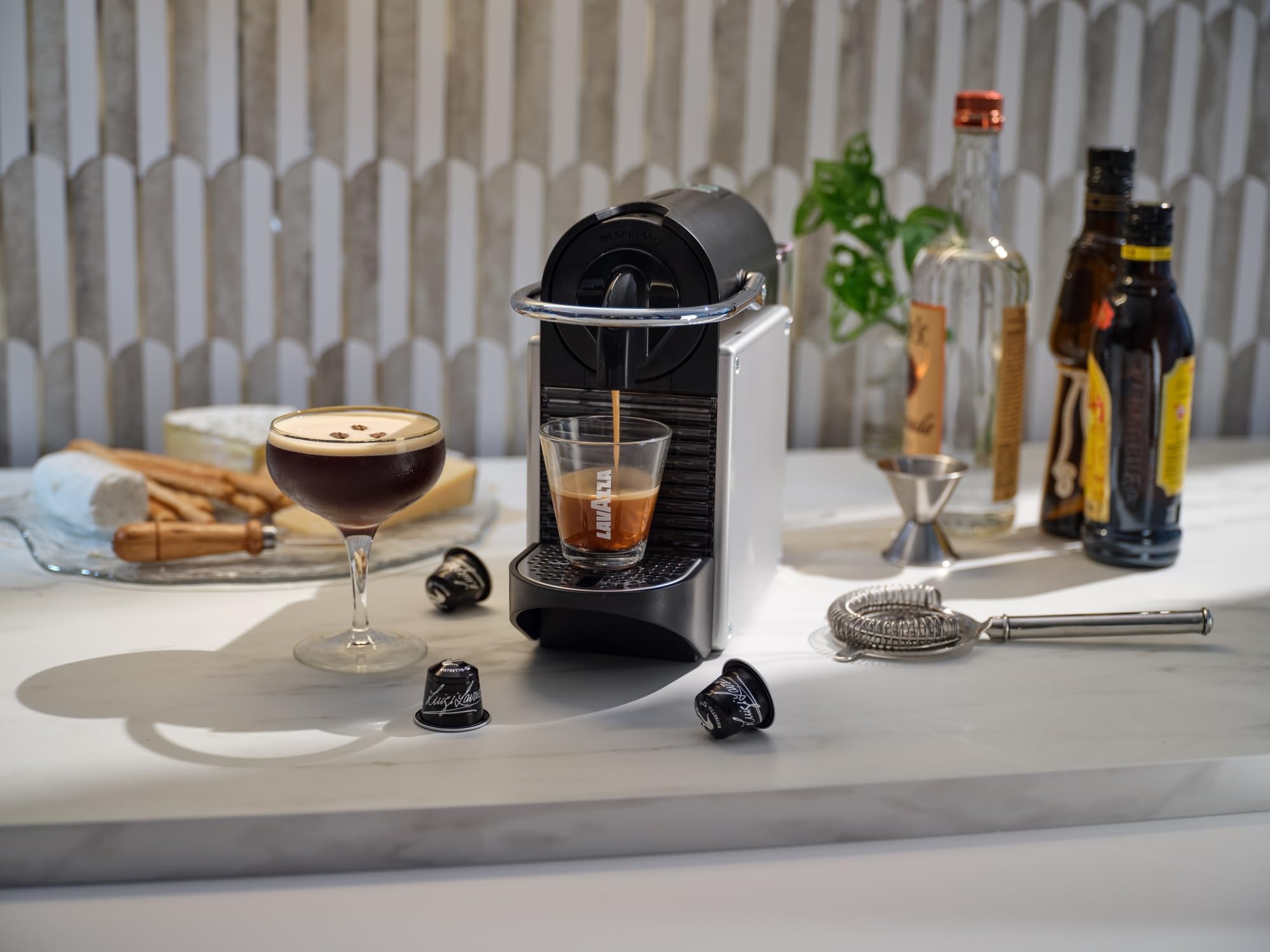Lavazza etiqueta con origen de granos, transparencia de blend