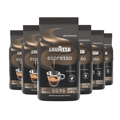 Lavazza frente del empaque mostrando diseño y peso, garantiza compra de calidad