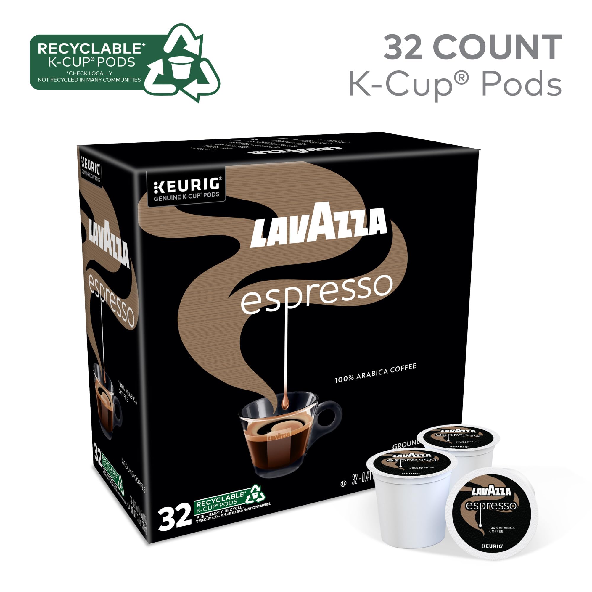 Top view of pod showing ground coffee texture in Lavazza pod for rich flavor