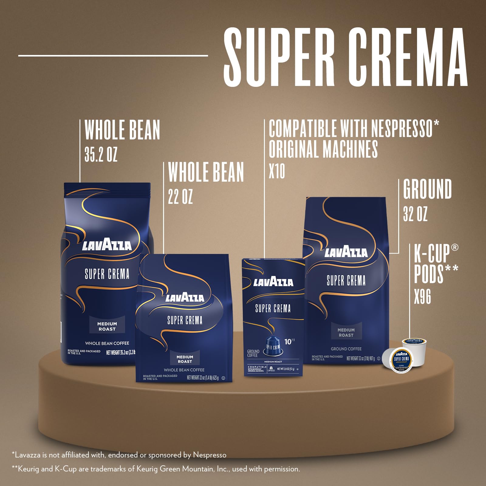 Lavazza café recién molido en tamiz listo para preparar espresso
