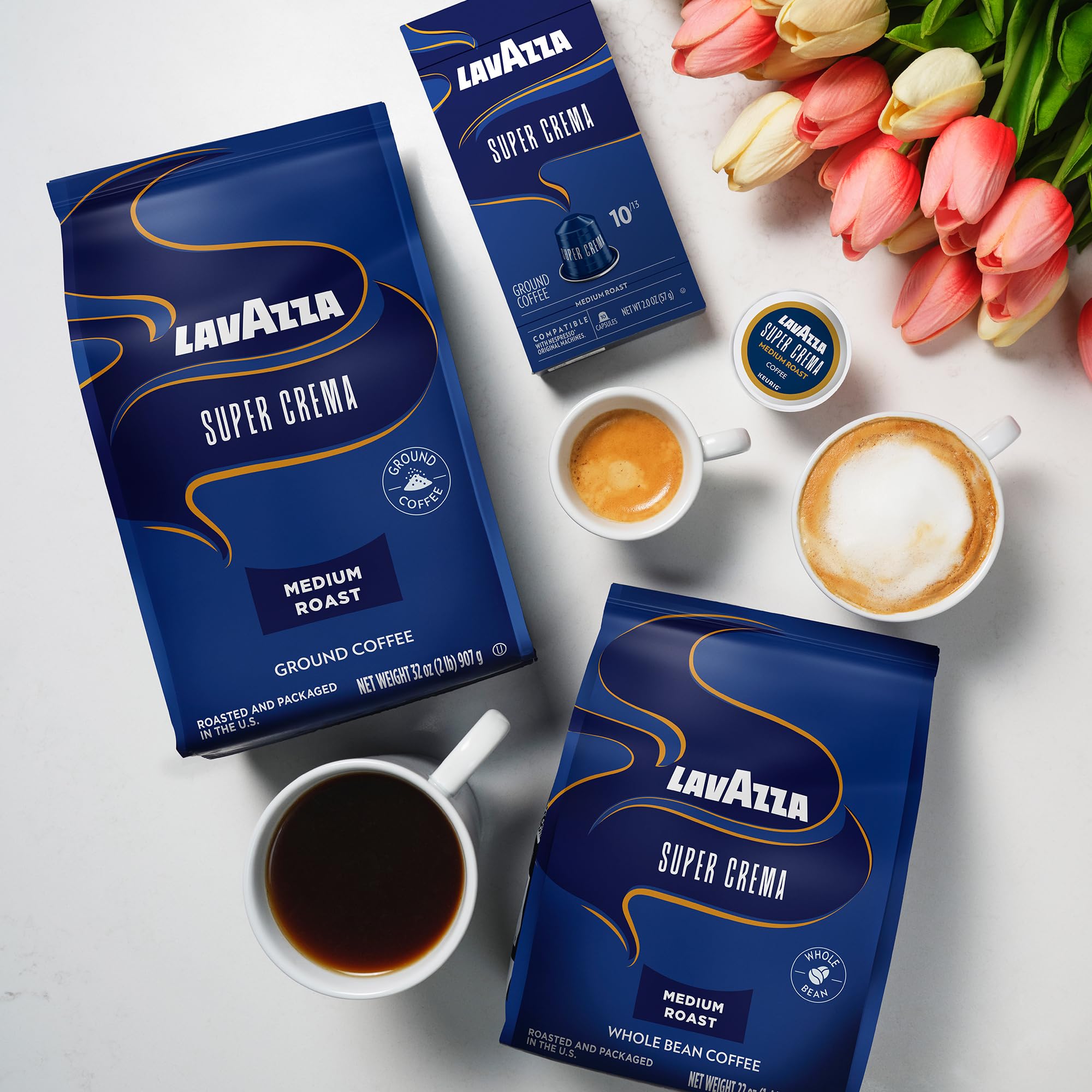 Lavazza varias tazas comparando cuerpo y color de la extracción
