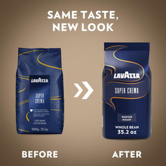 Lavazza primer plano de granos enteros resaltando frescura y calidad