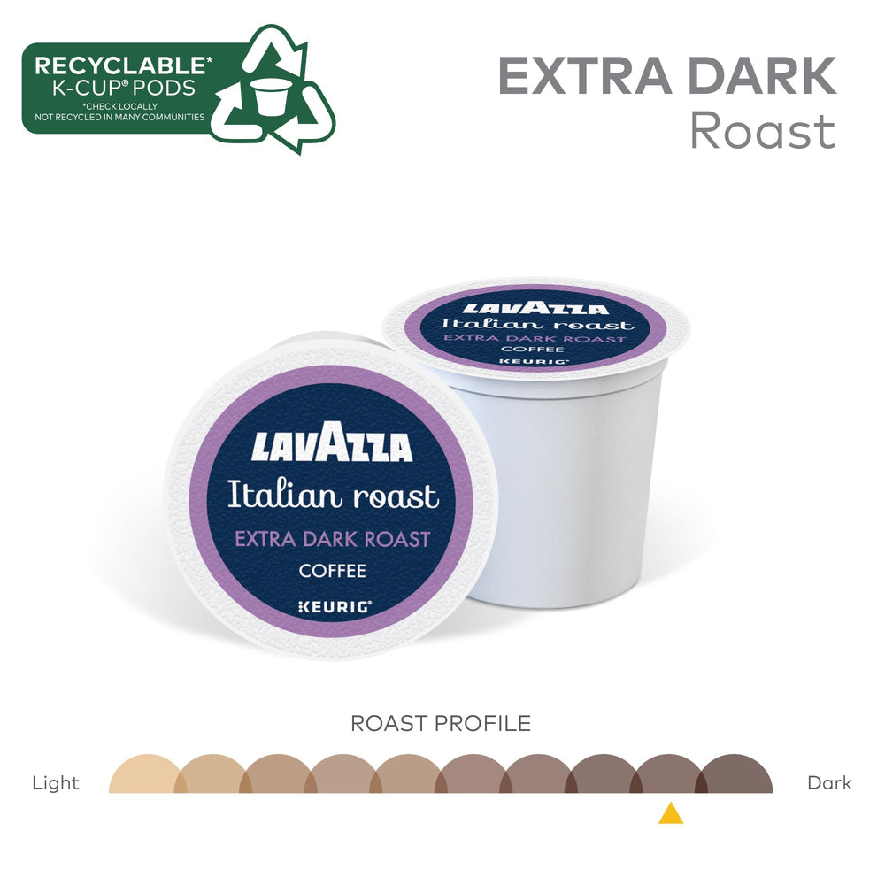 Taza servida Lavazza Italian Roast con crema y sabor intenso