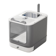 LCZLBRRD arenero frontal gris blanco que evita salpicaduras