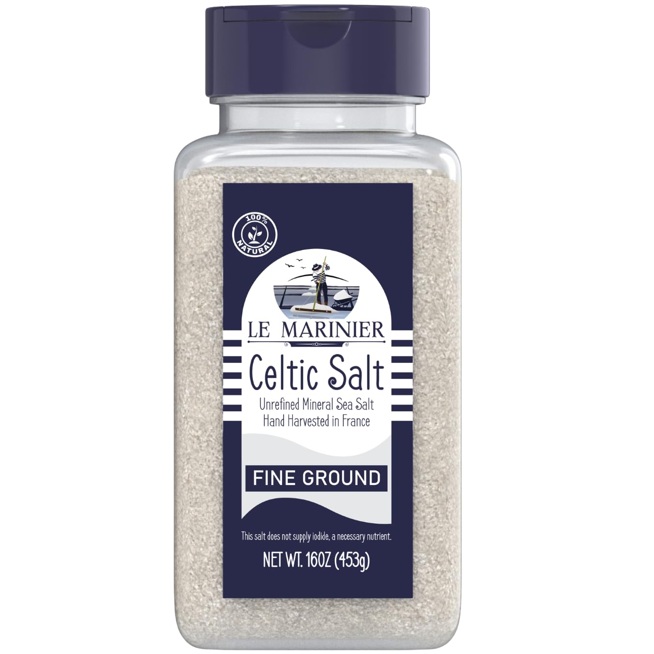 Le Marinier frasco delantero mostrando el envase rellenable y aspecto natural