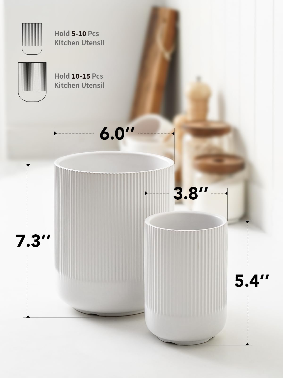 LE TAUCI en ambientación de cocina blanca, integra estilo y orden