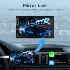 Leadfan touchscreen close-up highlighting 1024x600 clarity for improved visibility