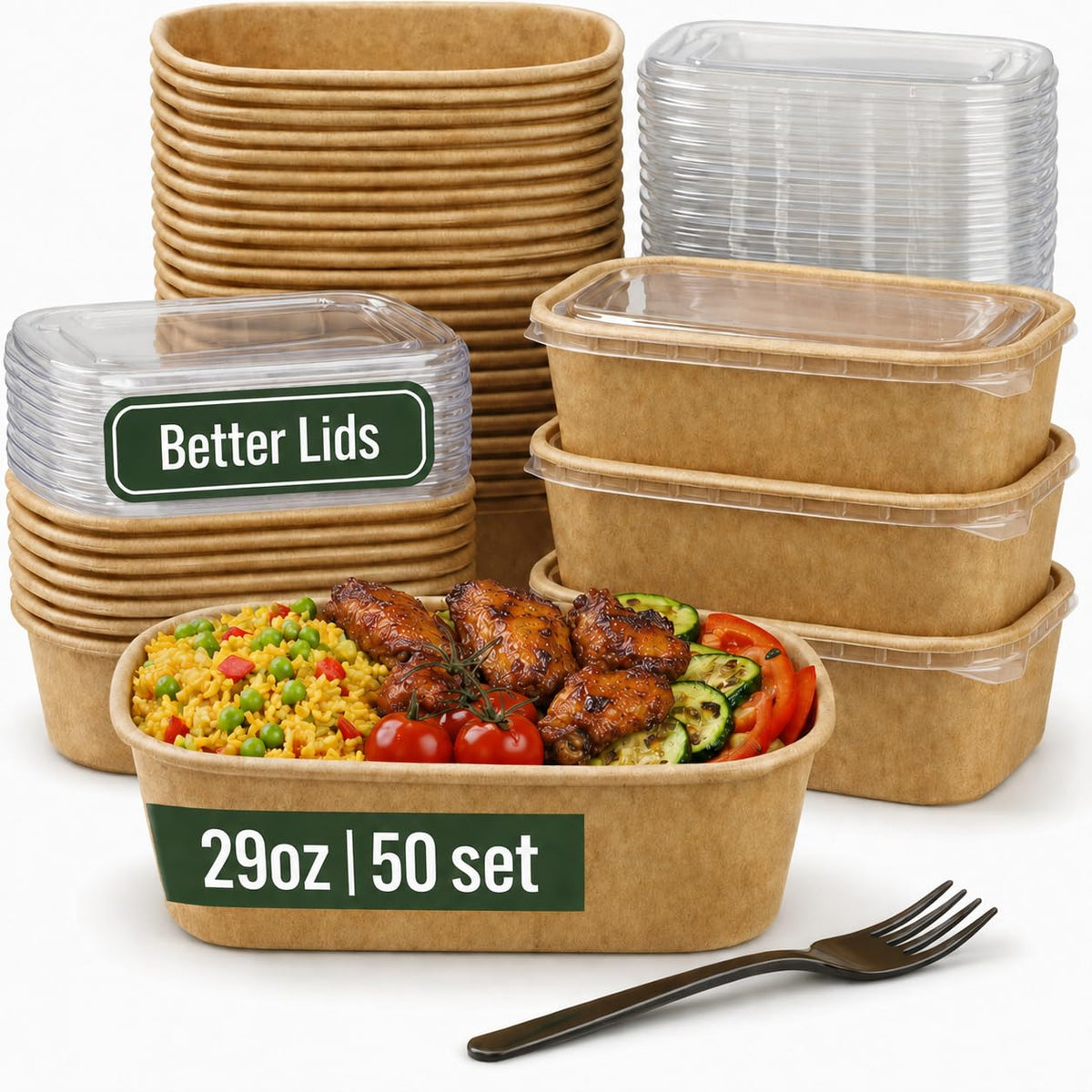 Leafiew front packaging showing 50-pack and clear lids for easy identification