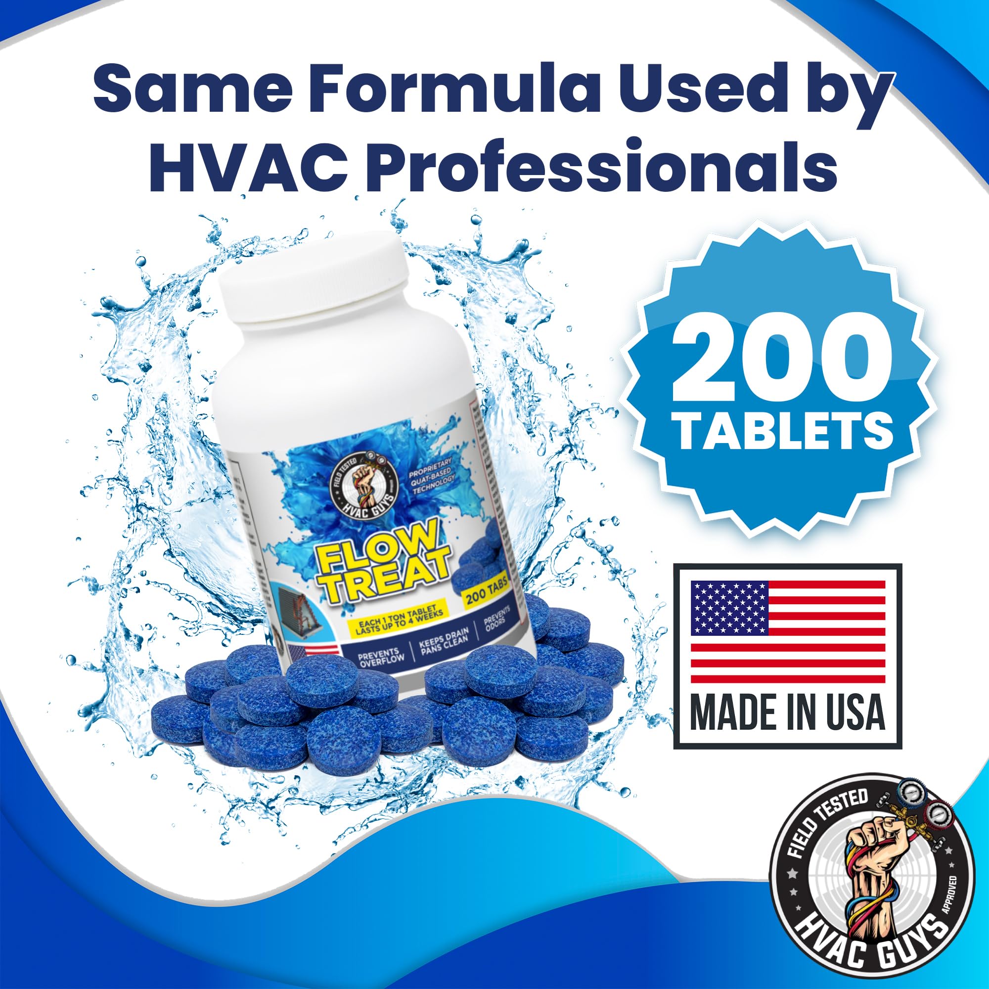 Leak Saver tableta en primer plano con textura soluble, fácil aplicación