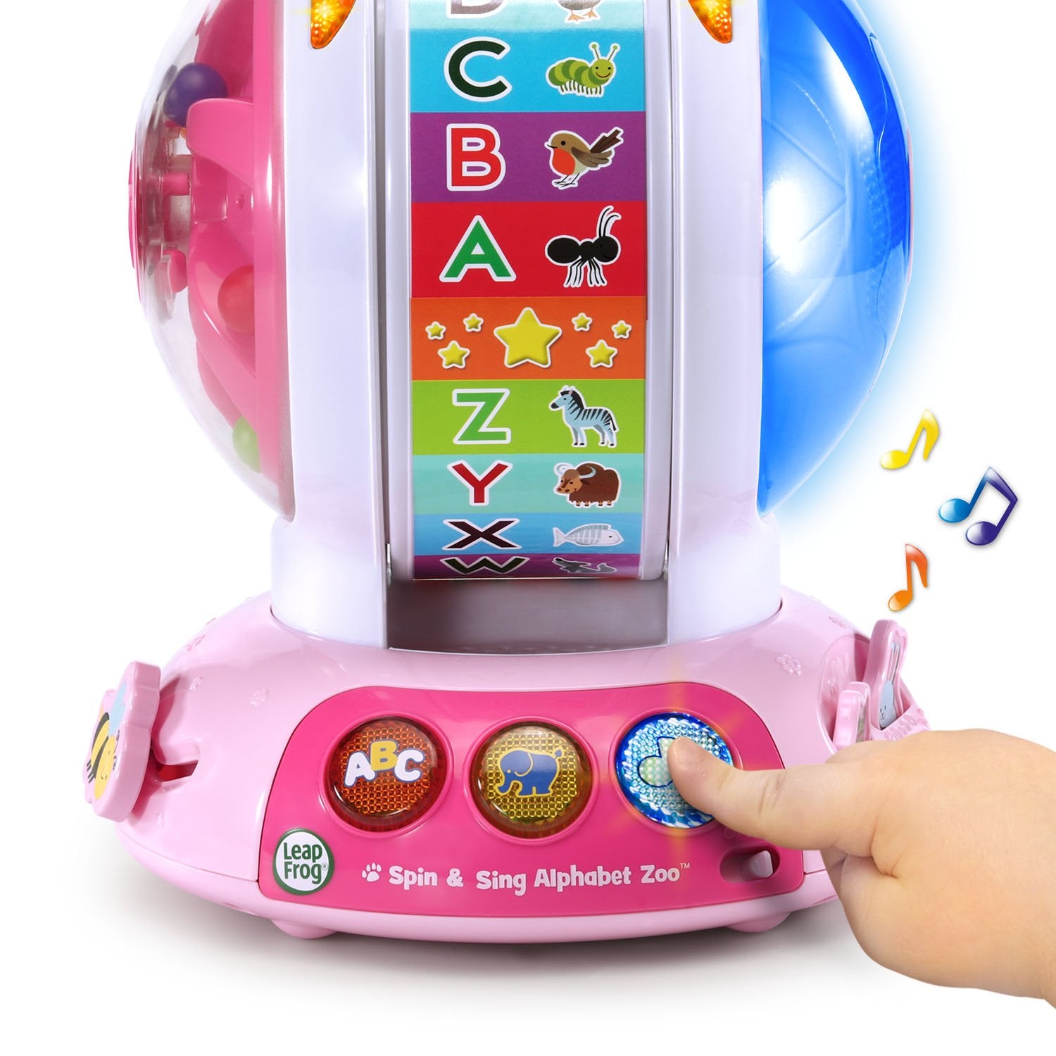 Deslizador en forma de abeja en LeapFrog Alphabet Zoo para practicar motricidad fina