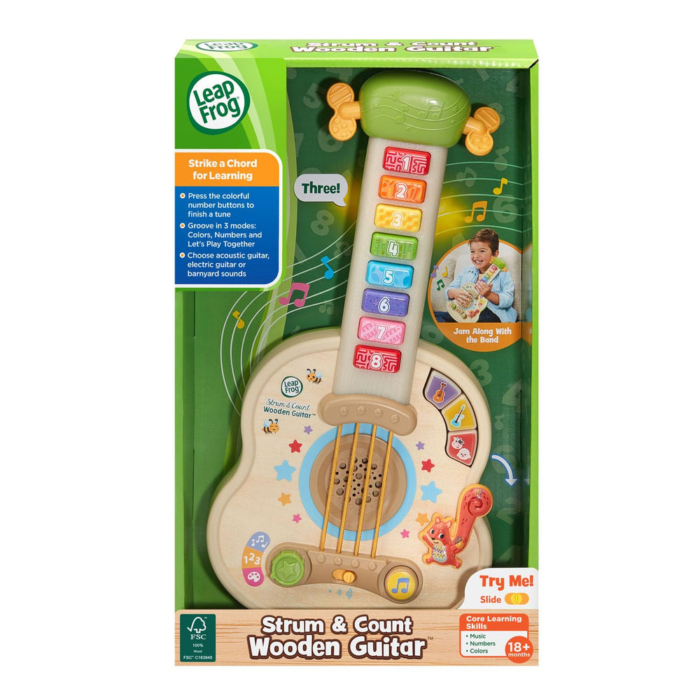 LeapFrog mástil con luces iluminadas mostrando colores que guían canciones