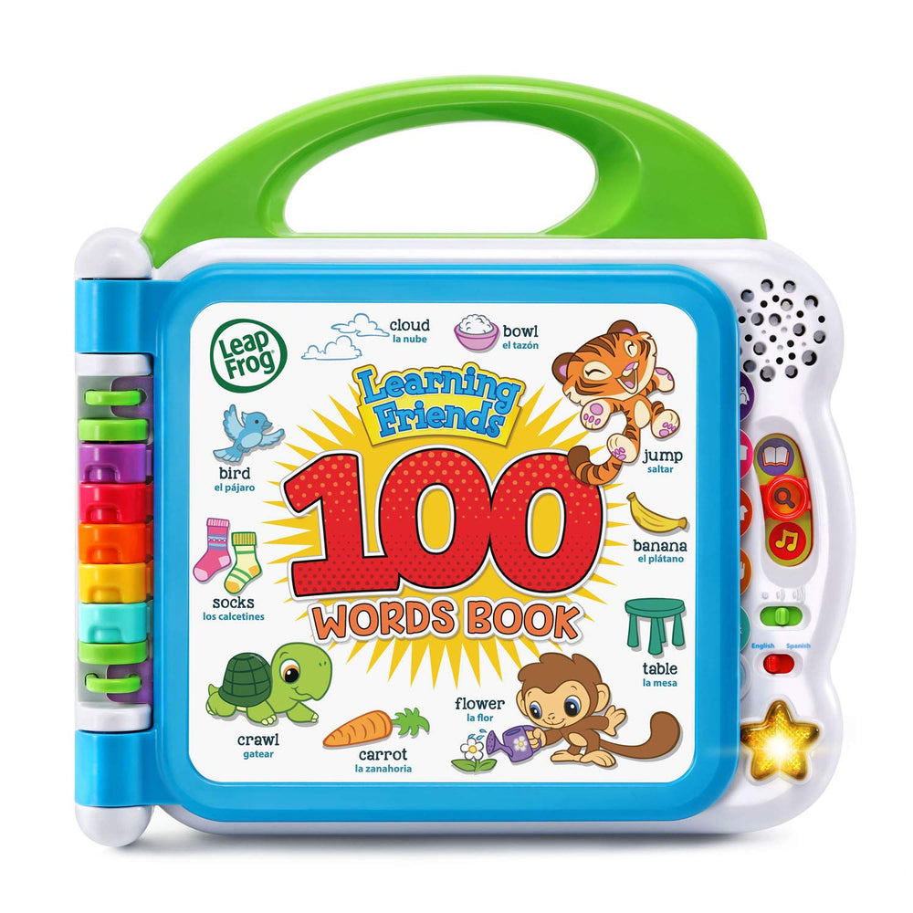 LeapFrog portada del libro mostrando personajes y beneficio educativo