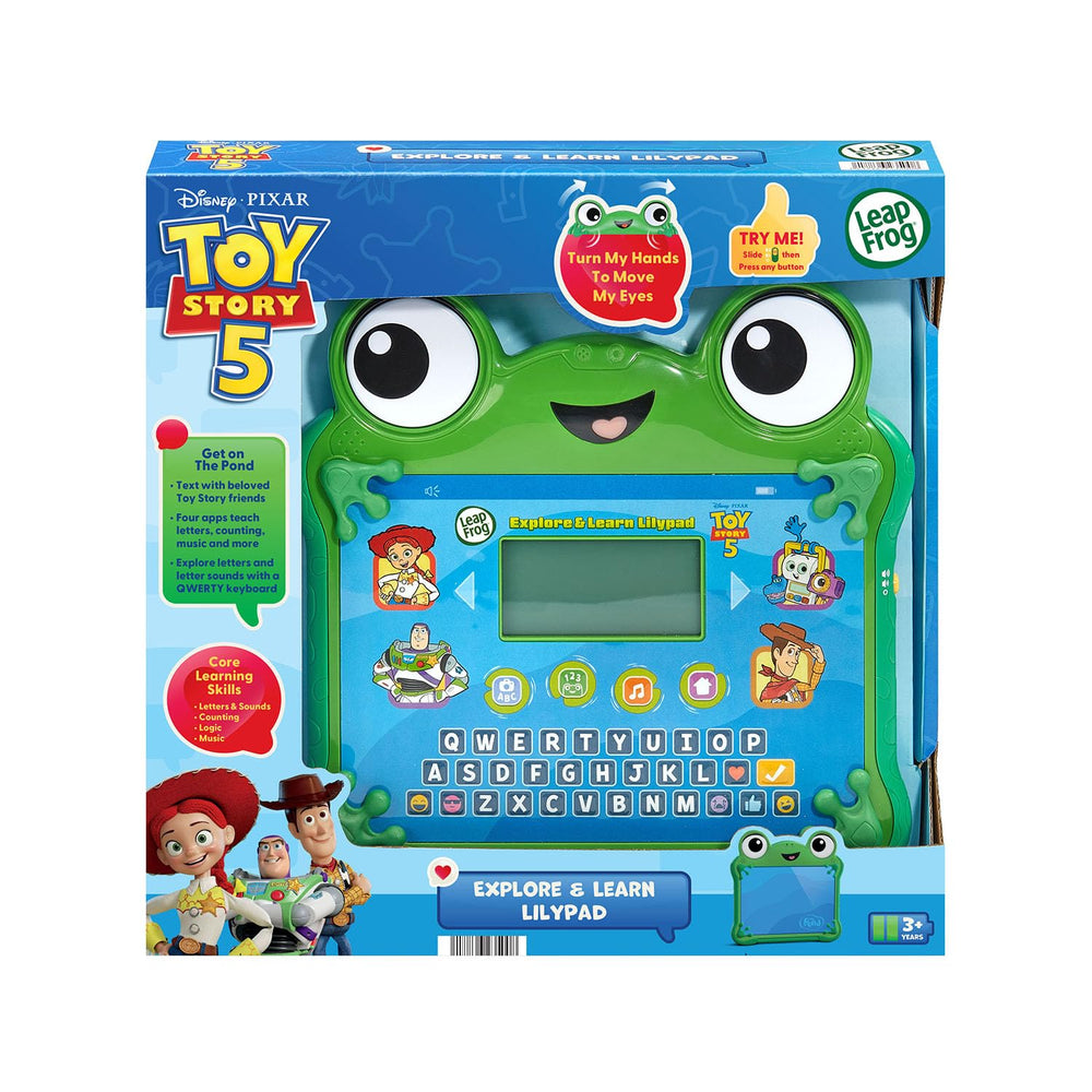 LeapFrog Lilypad junto a manos de niño para comparar tamaño y ergonomía