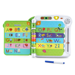 LeapFrog primer plano del trazo y textura de páginas para práctica de escritura