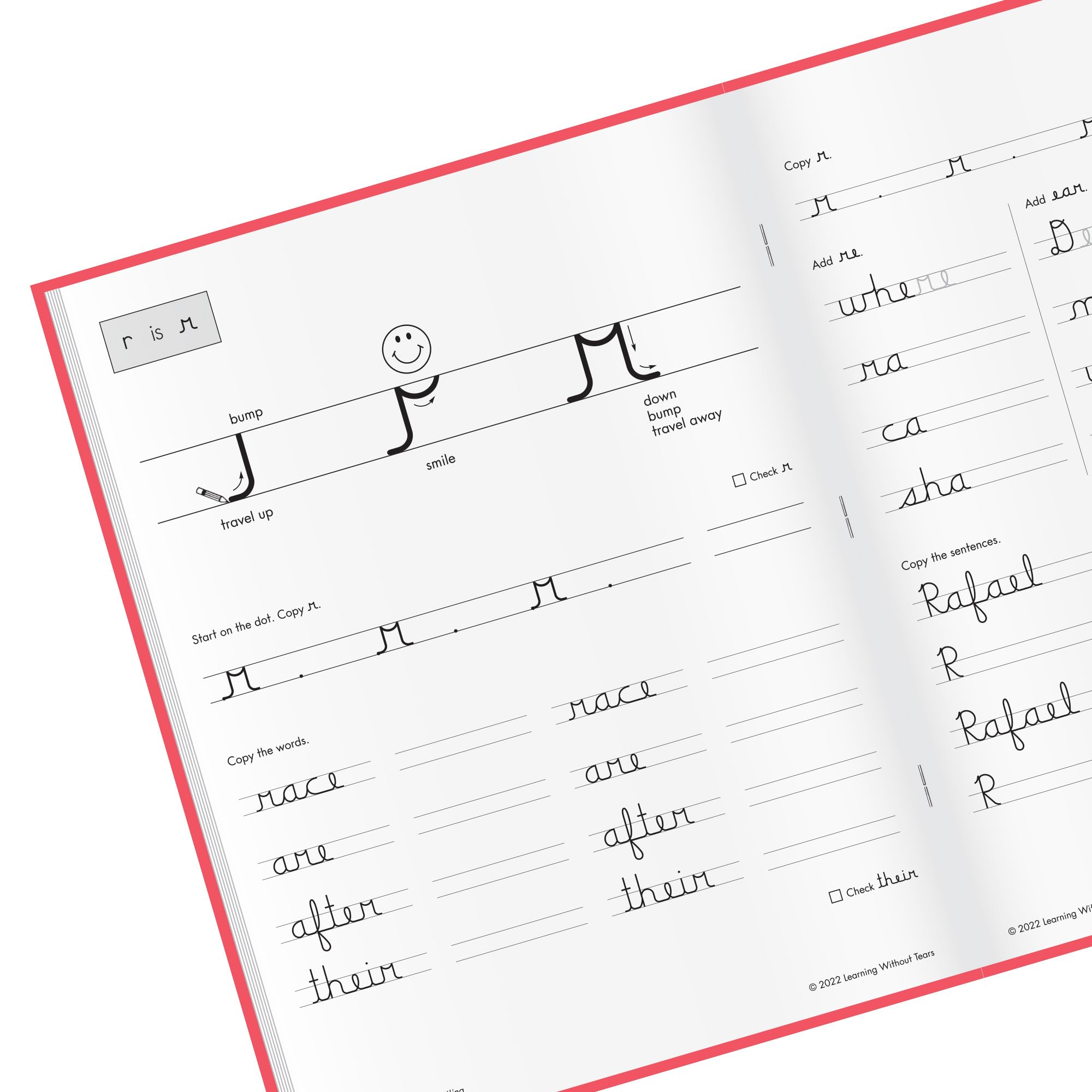 Learning Without Tears comparación de tamaño del cuaderno para escala y portabilidad