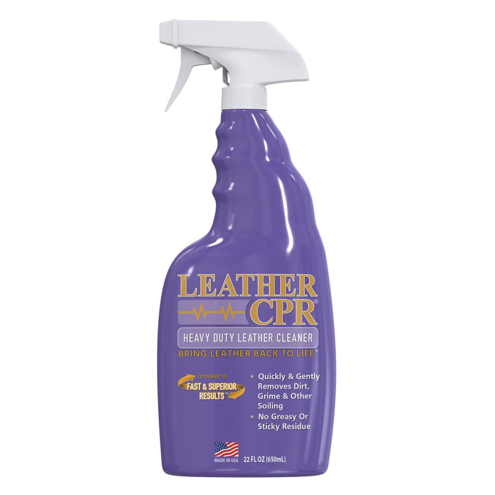 Leather CPR envase frontal 22 oz mostrando diseño y tamaño útil