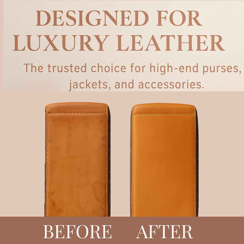 Leather Hero kit junto a una mano para escala, ideal para bolsos pequeños