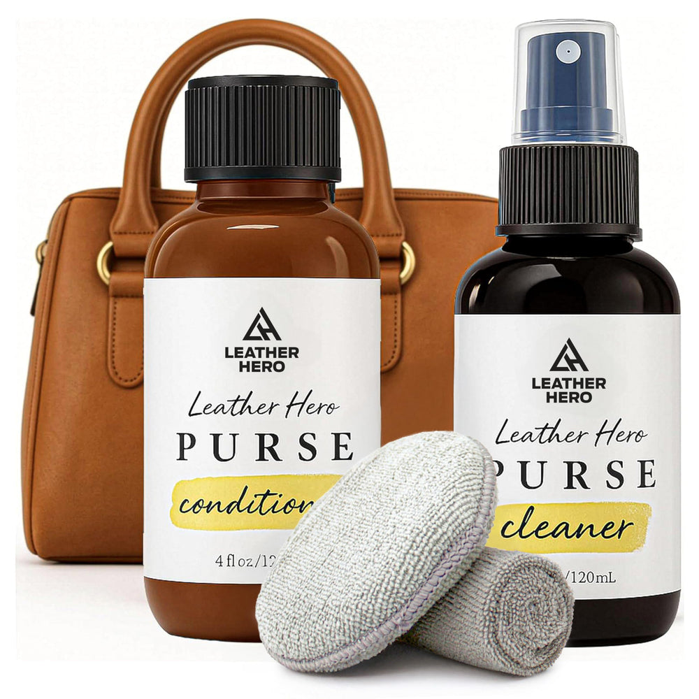 Leather Hero frontal del kit completo para bolsos, limpieza profesional