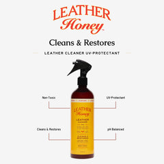Leather Honey aplicando en asiento de coche para eliminar manchas