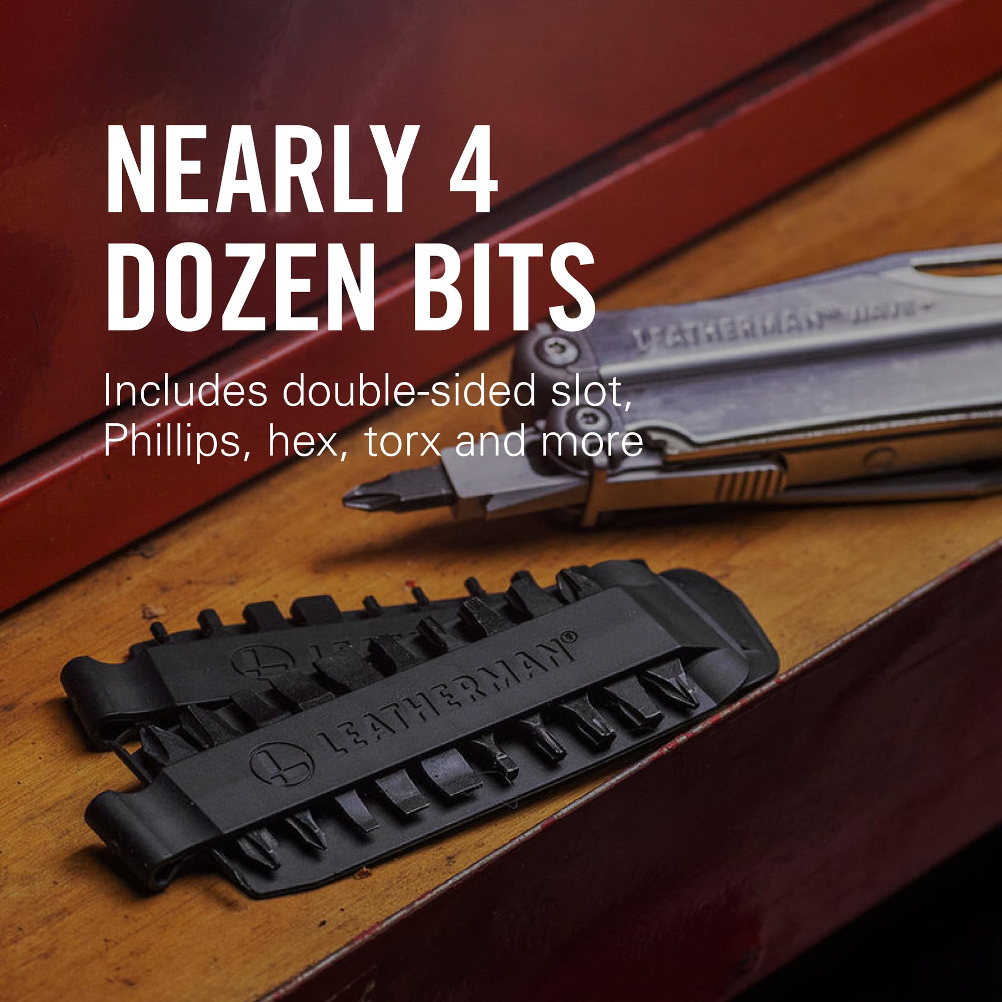 Leatherman dos fundas cerradas que organizan las 21 puntas dobles