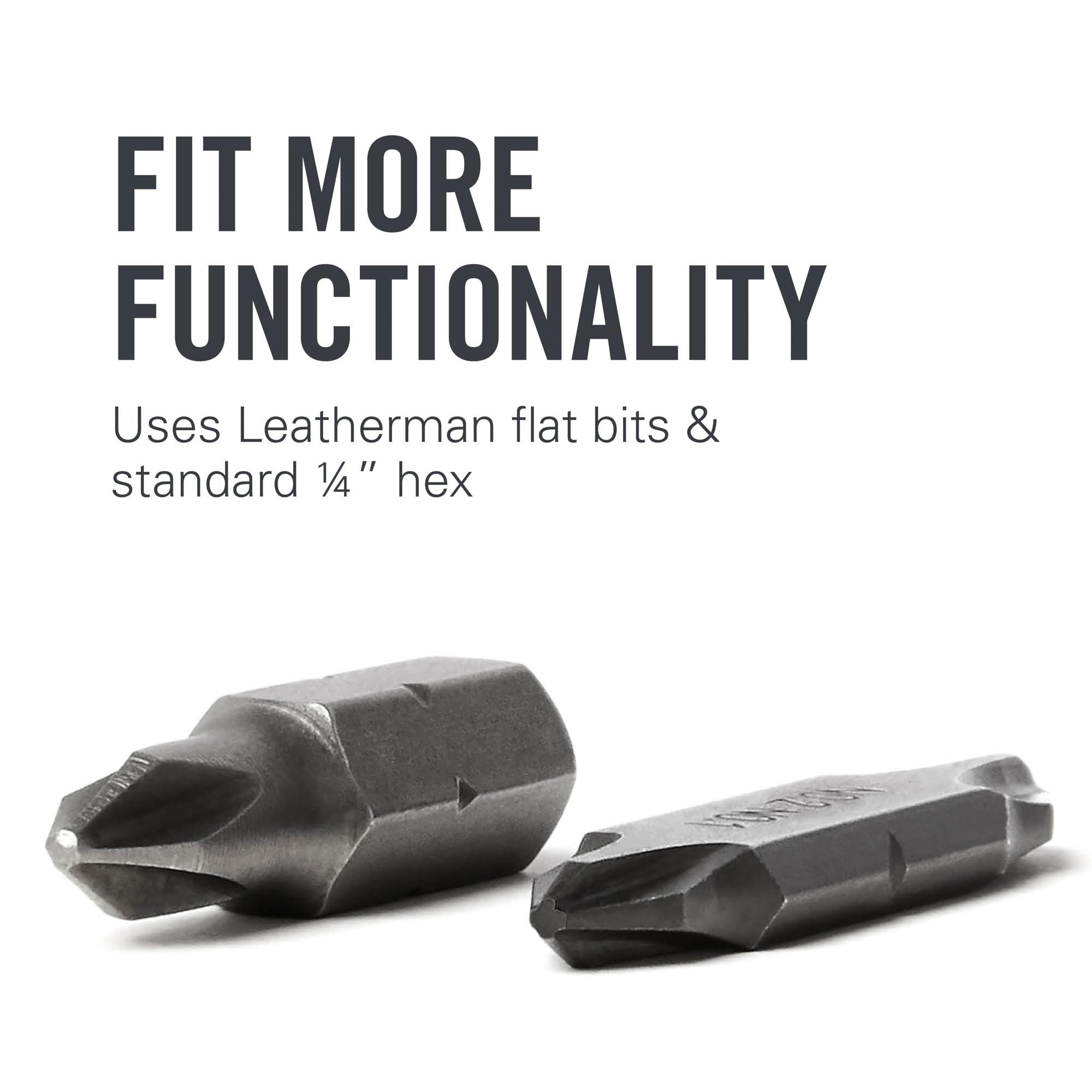 Leatherman puntas alineadas que muestran los 42 perfiles disponibles