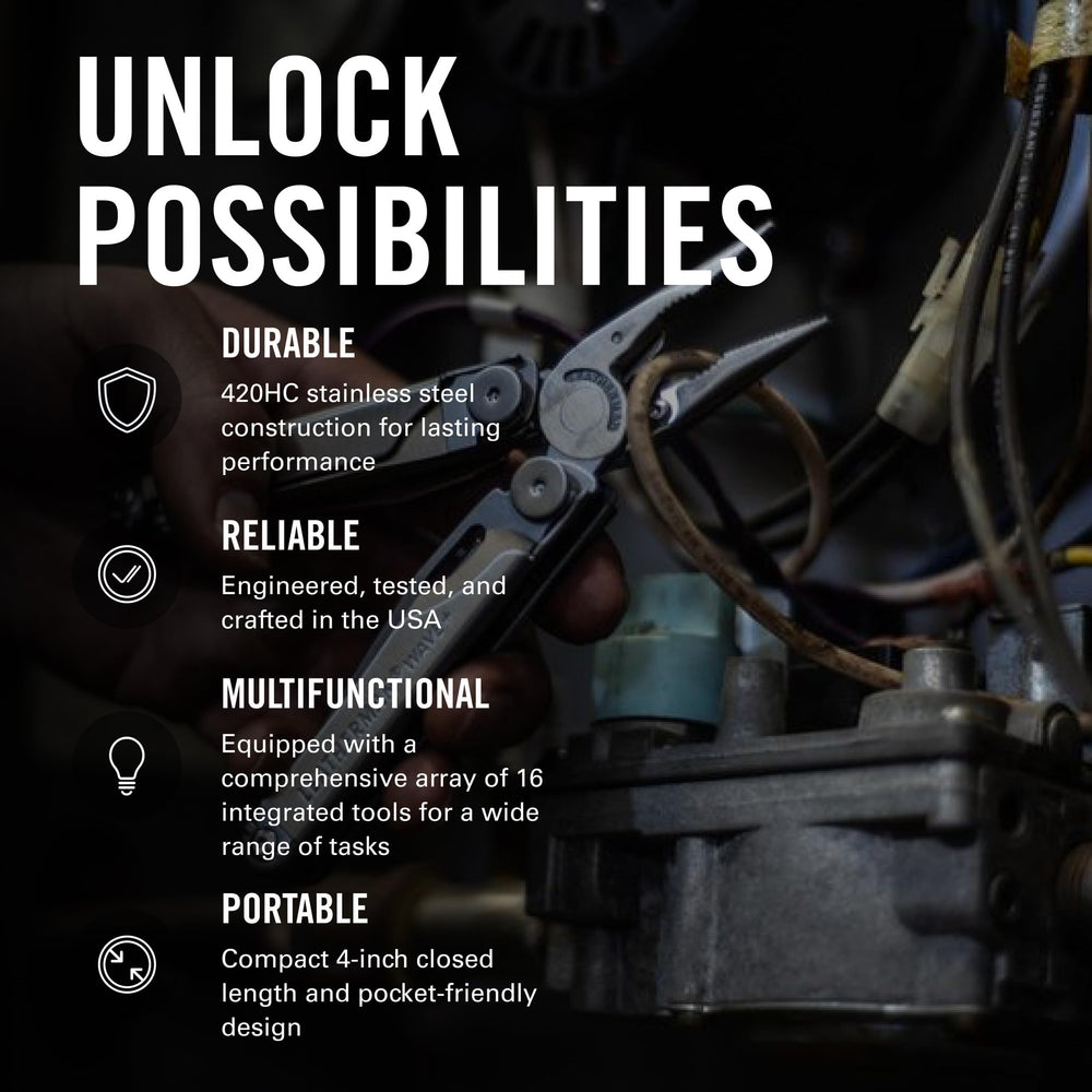 Leatherman Wave Plus close-up of replaceable wire cutters for long-term serviceability