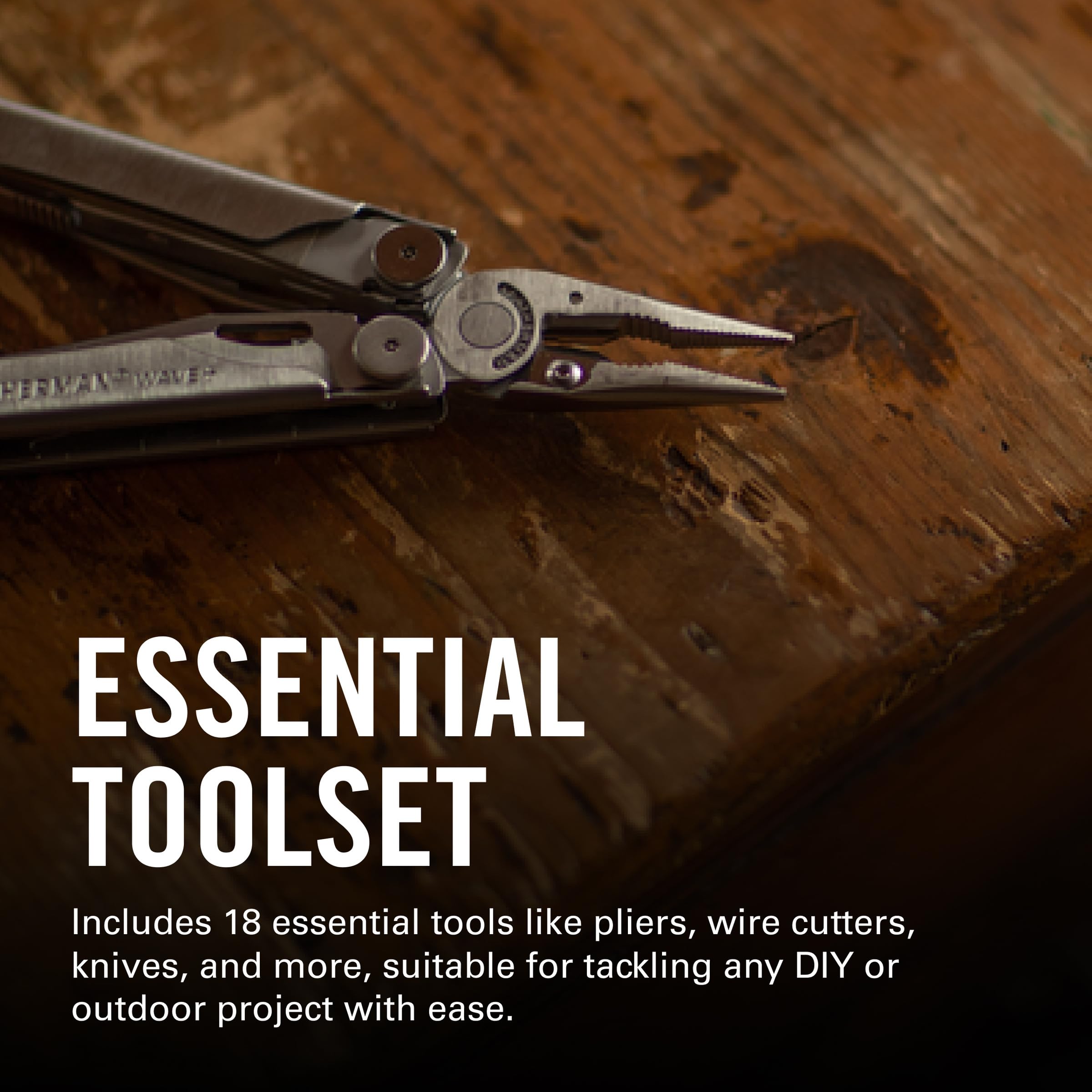 Leatherman Wave Plus folded beside a ruler showing scale and pocket-friendly benefit