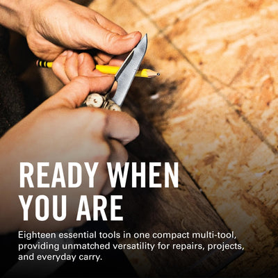 Leatherman Wave Plus open tools layout displaying 18-in-1 versatility