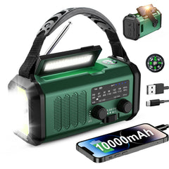 Leaton vista frontal del radio mostrando botones y pantalla, fácil uso