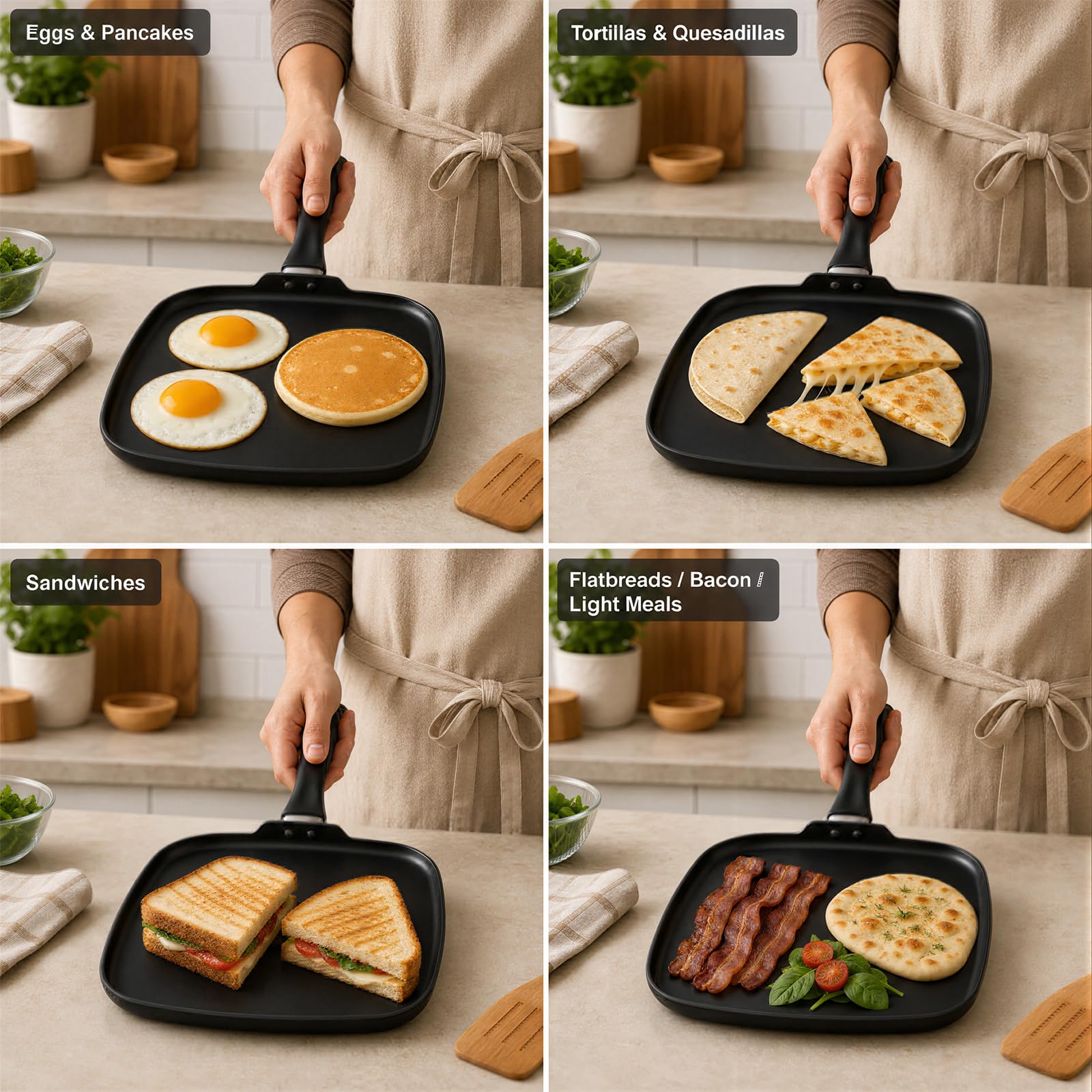 LECOOKING comparación de tamaño junto a utensilios para ver escala real