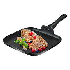 LECOOKING plancha cuadrada vista frontal con amplia superficie útil