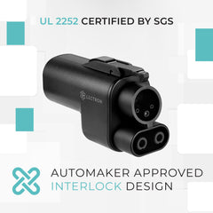 Lectron CCS side connector detail highlighting rugged contacts for reliable current delivery