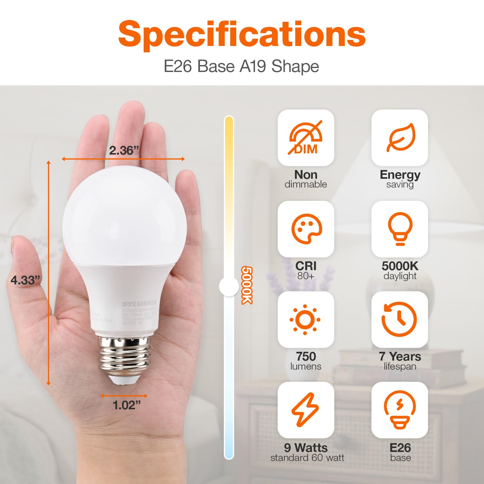 LEDVANCE SYLVANIA detalle del vidrio esmerilado para luz uniforme