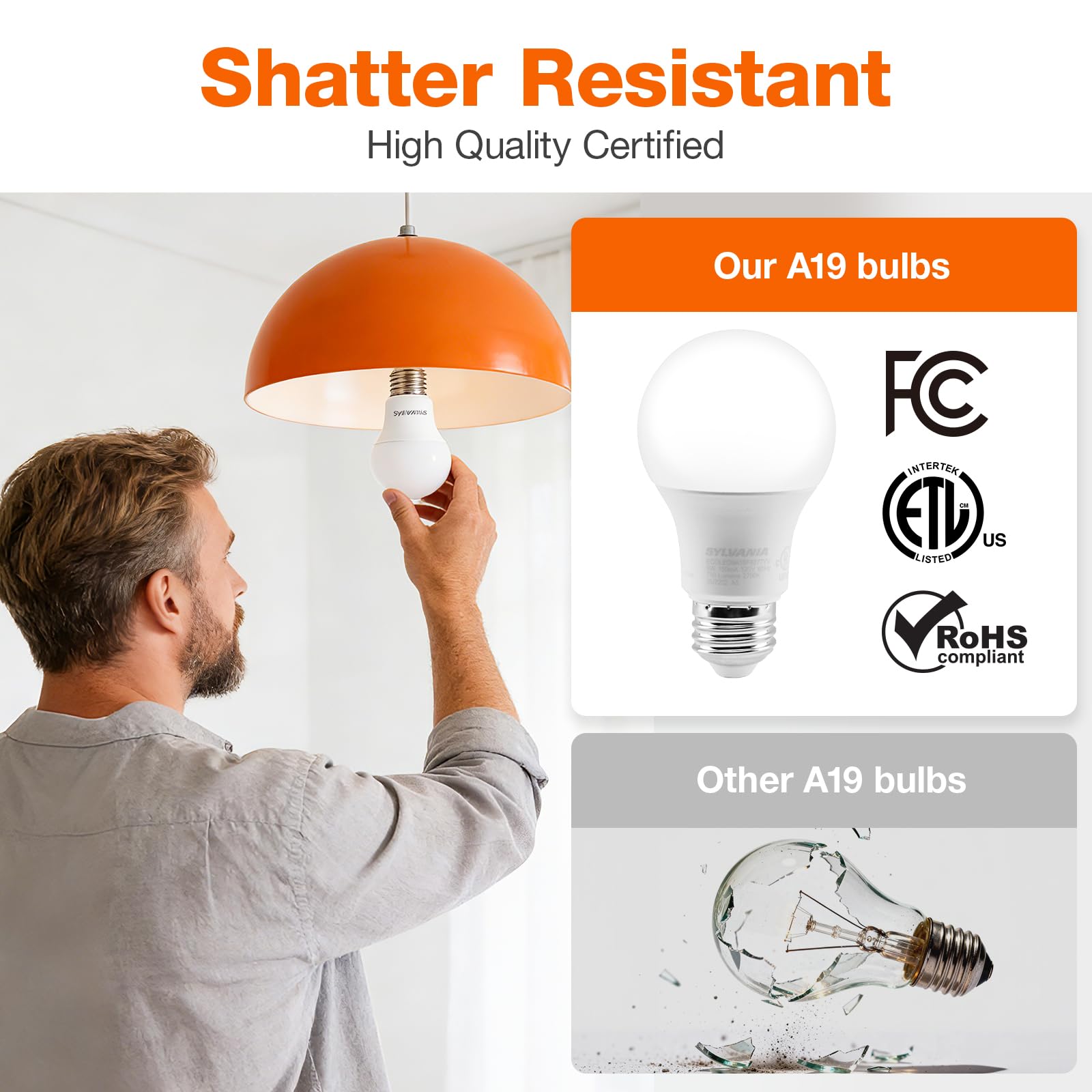 LEDVANCE Sylvania etiqueta con especificaciones 9W 750 lm 5000K visibles
