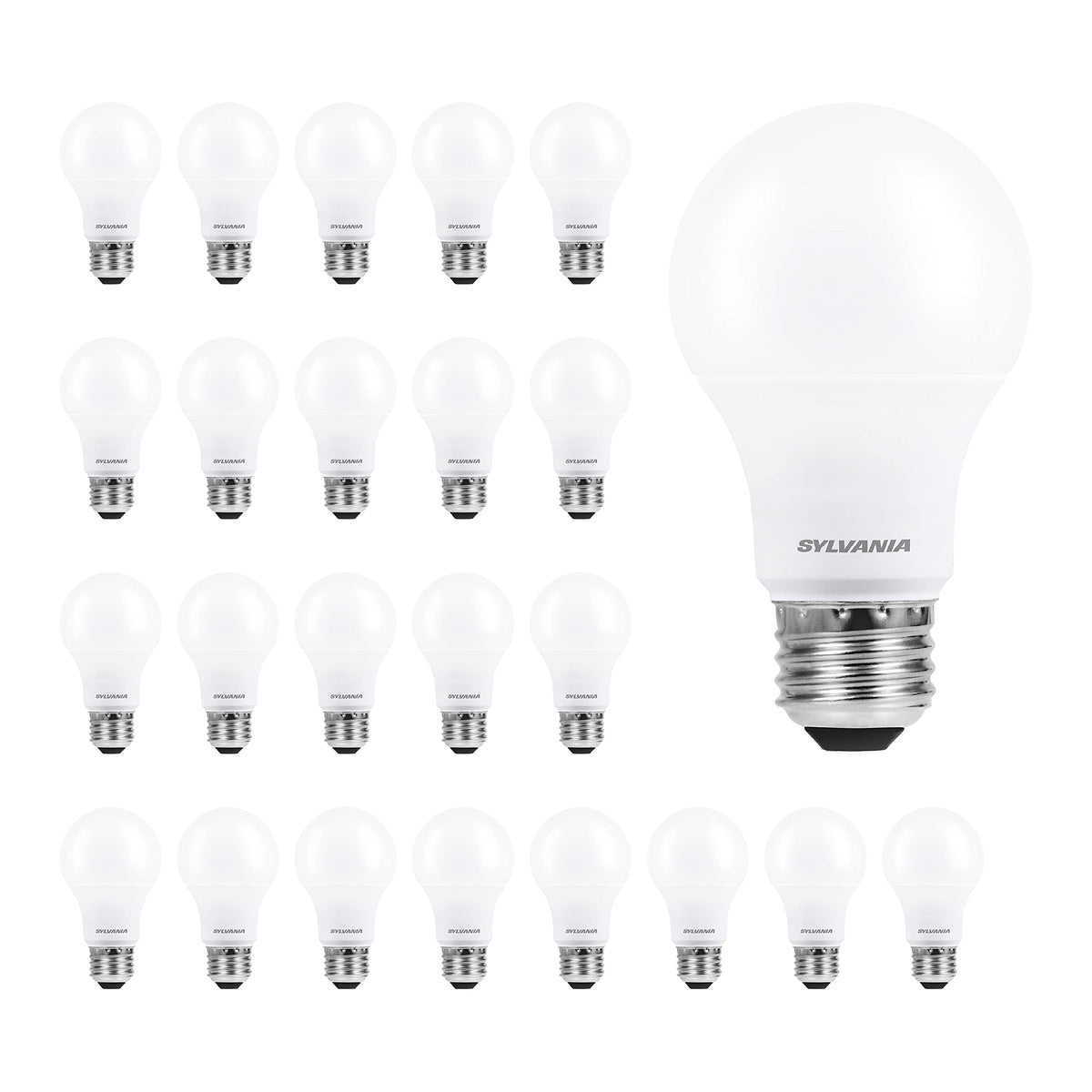 LEDVANCE Sylvania ECO A19 frontal del empaque muestra pack y ahorro