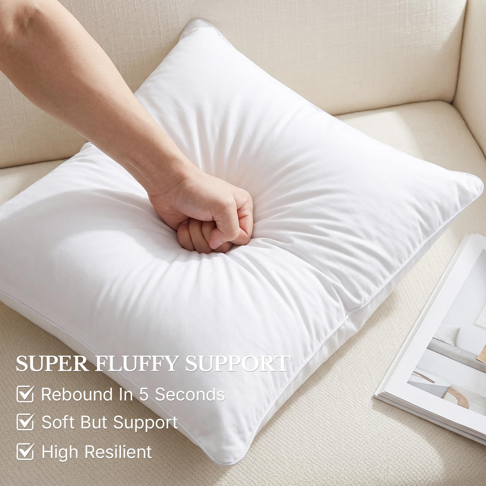 Leeden 3D polyester filling detail showing plush resilience and lasting loft benefit