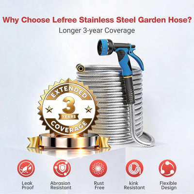 Lefree closeup of 304 stainless spiral showing puncture resistance