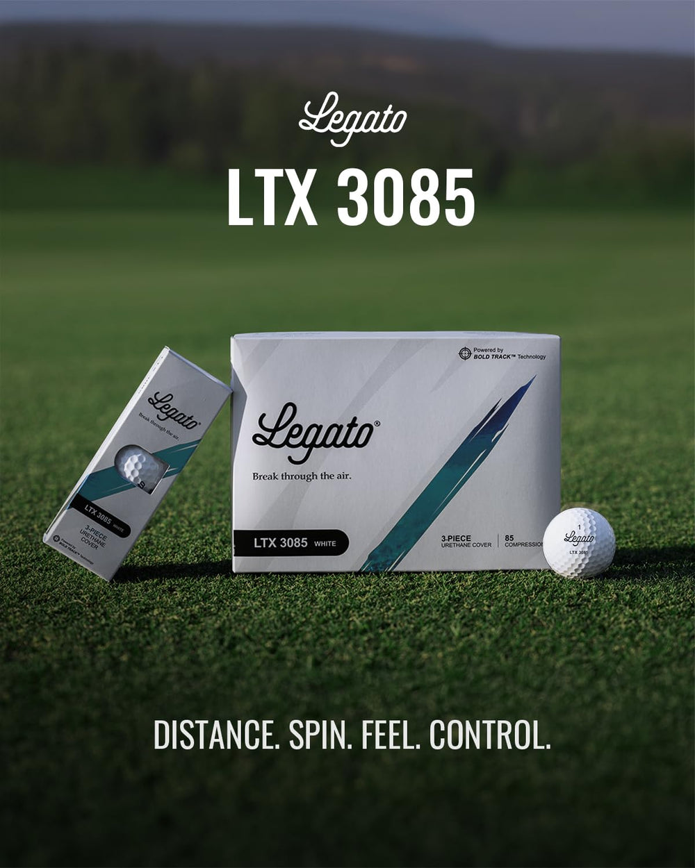 Legato LTX3085 in a golfer's bag on the course showing ready-to-play convenience