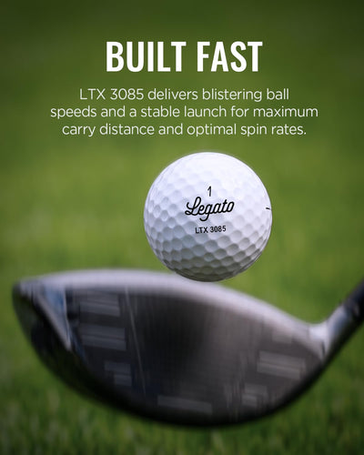 Legato LTX3085 urethane cover texture demonstrating soft feel and short-game control