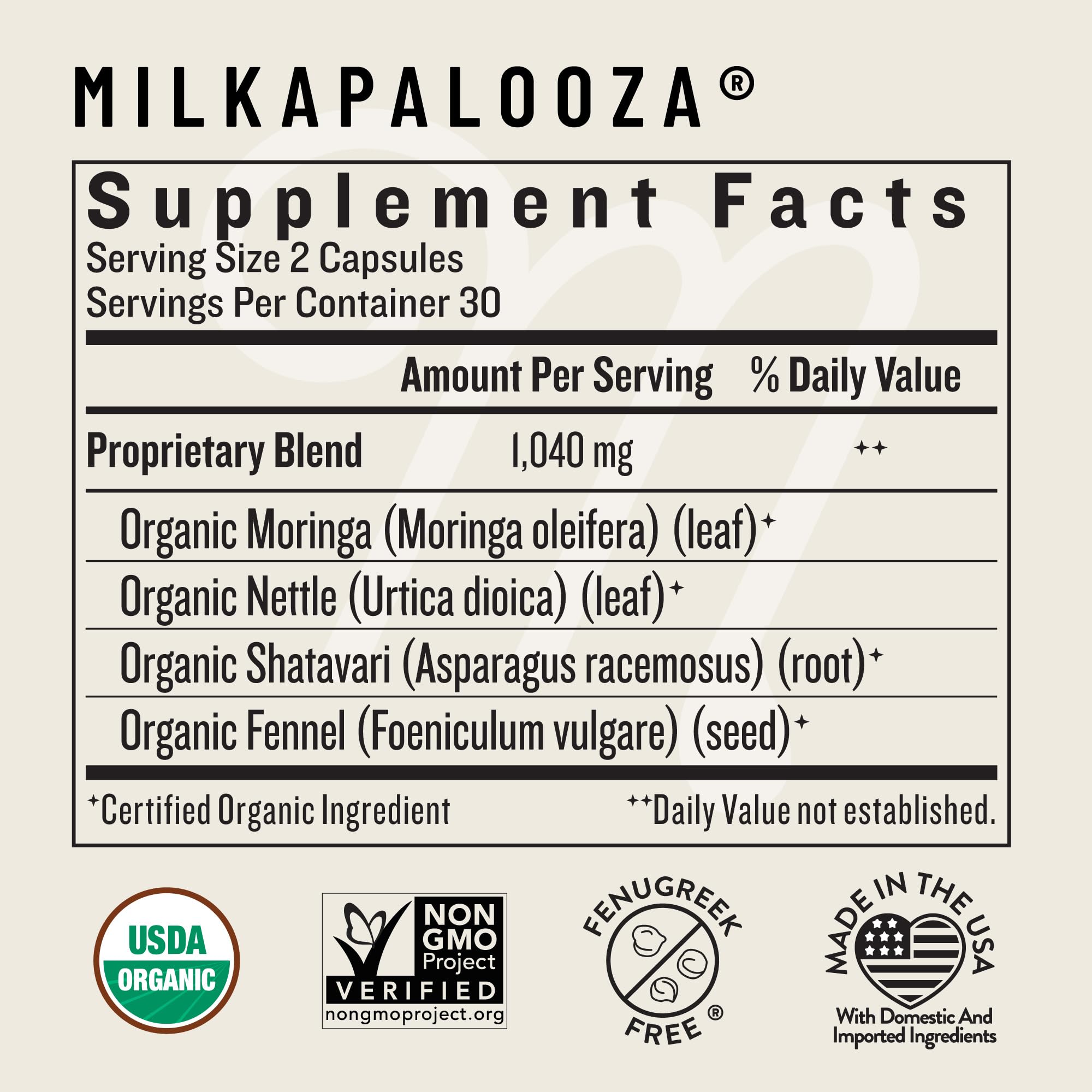 Legendairy Milk moringa leaves ingredient photo showing natural support
